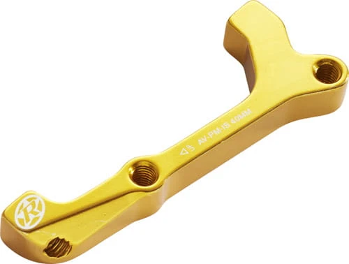 Reverse Schijf Adapter Achterwiel Avid Van IS Naar Postmount - Goud 1 Reverse Schijf Adapter Achterwiel Avid Van IS Naar Postmount - Goud