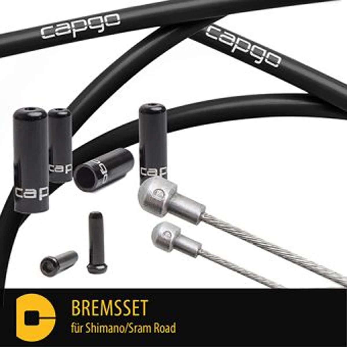 CAPGO Remkabelset OL Shimano/Sram Road - Zwart 1 CAPGO Remkabelset OL Shimano/Sram Road - Zwart