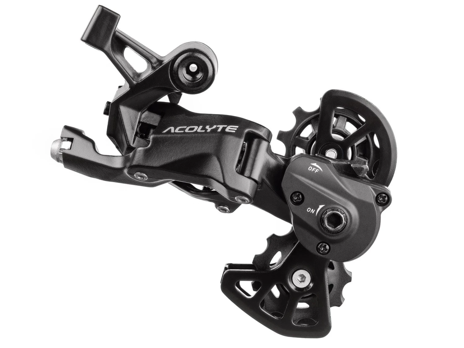 MICROSHIFT Acolyte Achterderailleur Korte Kooi 1x8 Speed - Zwart 1 MICROSHIFT Acolyte Achterderailleur Korte Kooi 1x8 Speed - Zwart