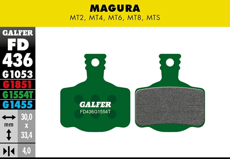GALFER Pro Remblok - Magura MT2, MT4, MT6, MT8, MTS 1 GALFER Pro Remblok - Magura MT2, MT4, MT6, MT8, MTS