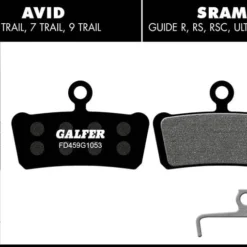 GALFER Standaard Remblok - Avid X0 Trail, 7 Trail, 9 Trail, SRAM Guide Alle Modellen