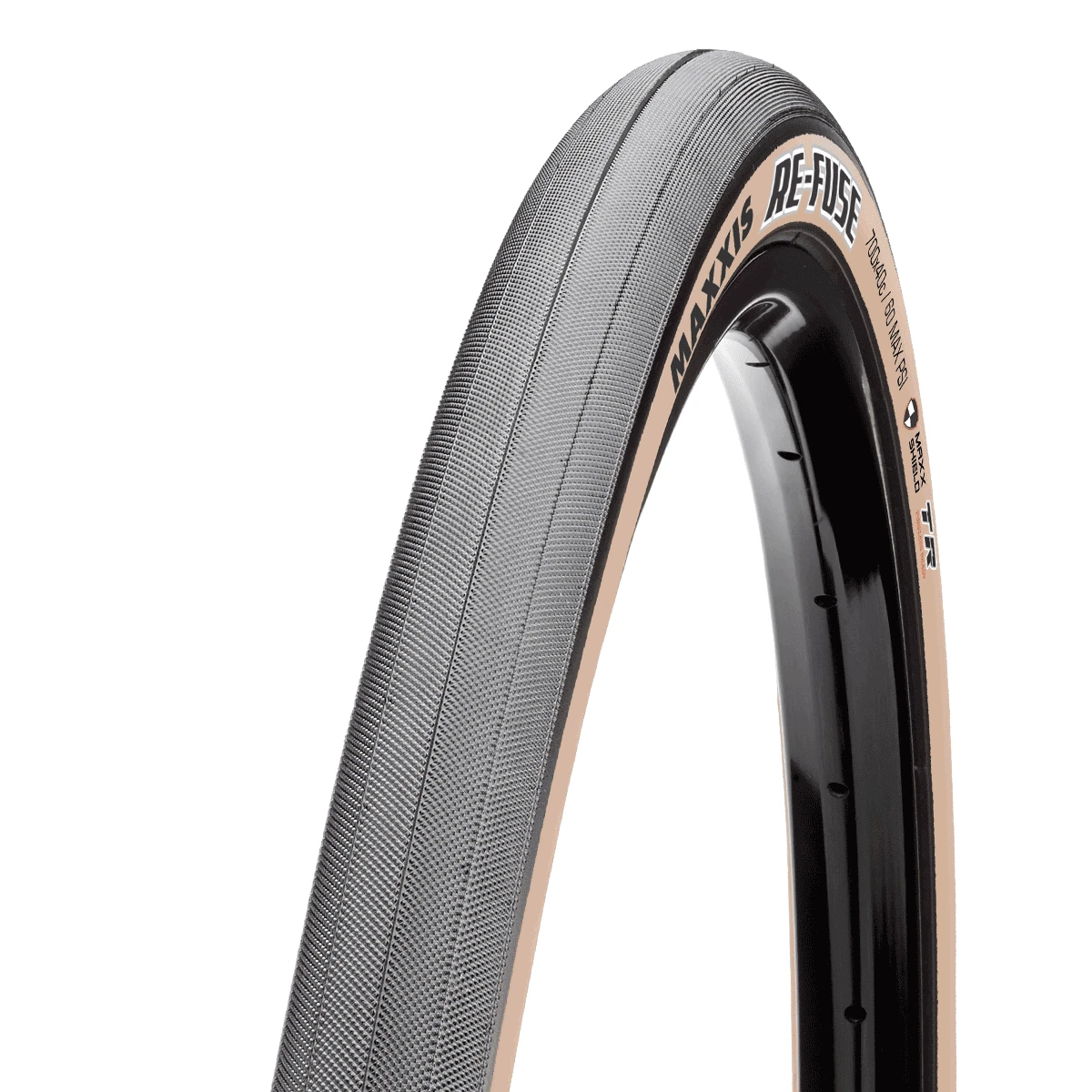 MAXXIS RE-FUSE - 700x40C - MaxxShield TR - Tan Wall 1 MAXXIS RE-FUSE - 700x40C - MaxxShield TR - Tan Wall