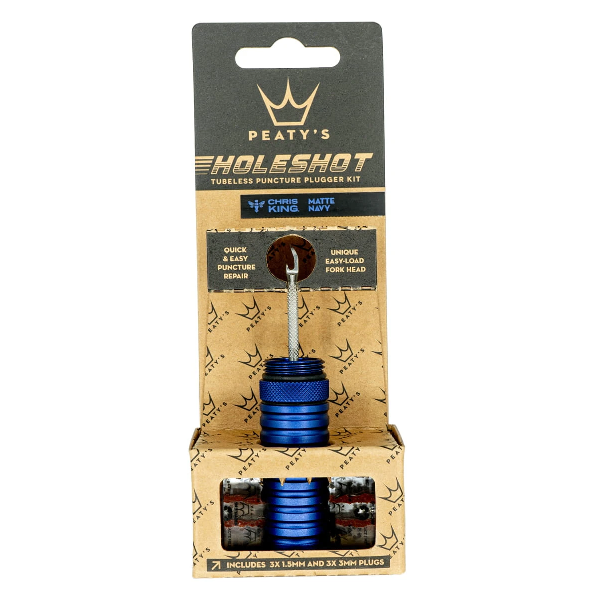 Peaty's Holeshot Tubeless Plugger Kit - Navy 1 Peaty's Holeshot Tubeless Plugger Kit - Navy