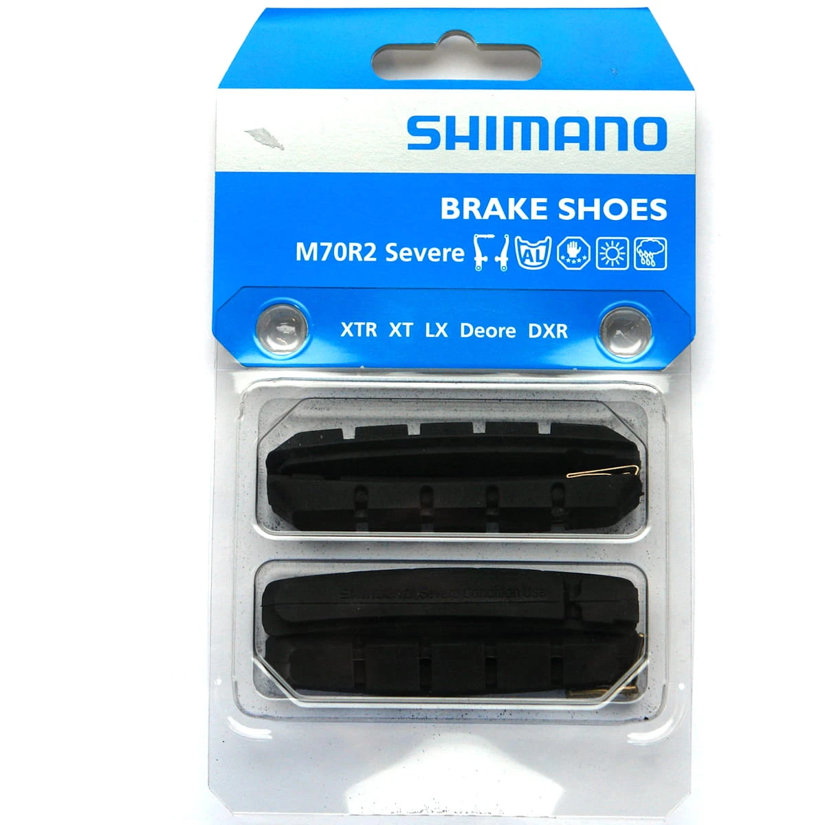 Shimano Remrubberset 4 Stuks Voor 2 V-brakes 1 Shimano Remrubberset 4 Stuks Voor 2 V-brakes