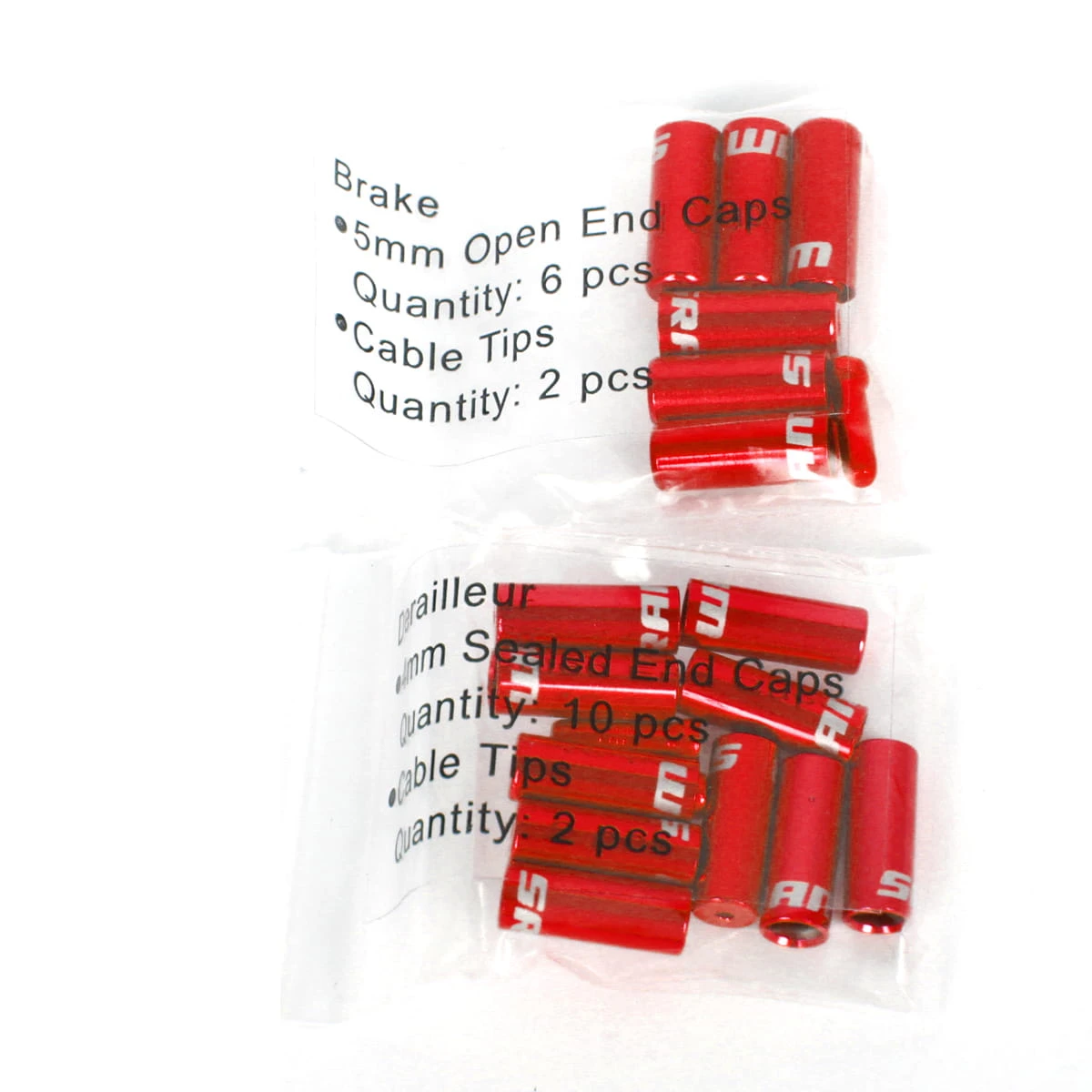 SRAM Eindhulzen En Eindkappen Set Voor Rem En Versnellingspook - Rood 2 SRAM Eindhulzen En Eindkappen Set Voor Rem En Versnellingspook - Rood - Afbeelding 2