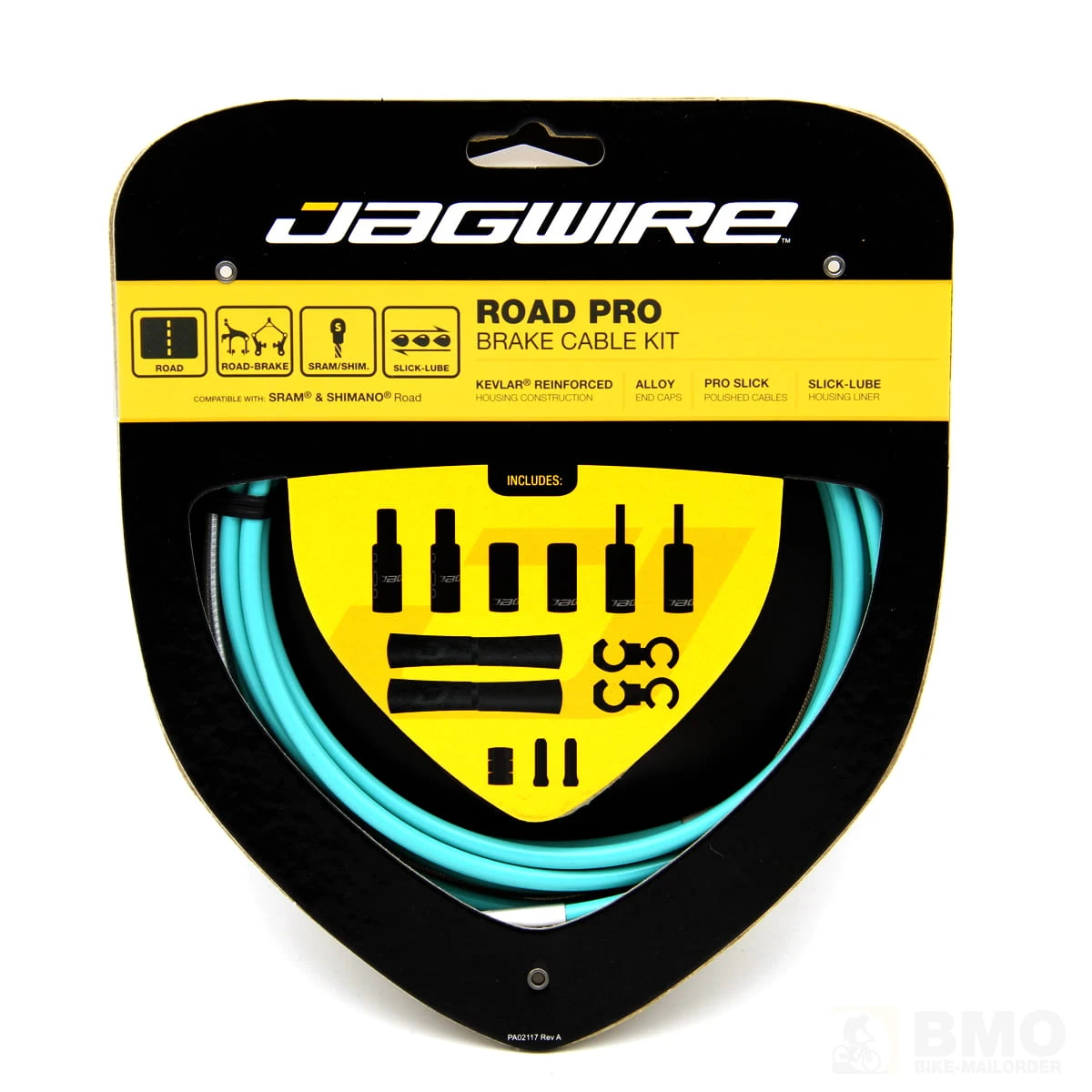 JAGWIRE Remkabelset Road Pro Brake - Turquoise 1 JAGWIRE Remkabelset Road Pro Brake - Turquoise