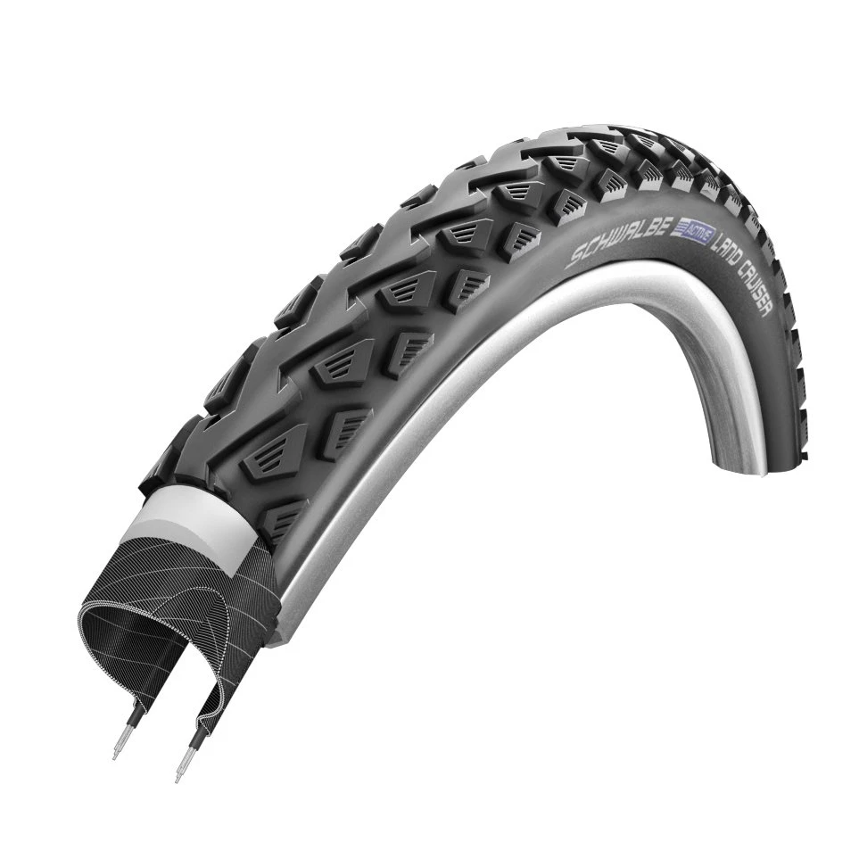 Schwalbe Land Cruiser Plus Clincher Band - 27.5x2.00 Inch - PunctureGuard - Reflecterende Strepen - Zwart 2 Schwalbe Land Cruiser Plus Clincher Band - 27.5x2.00 Inch - PunctureGuard - Reflecterende Strepen - Zwart - Afbeelding 2