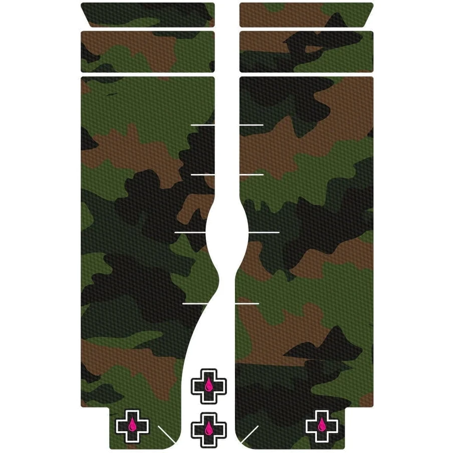 Muc-Off Vorkbeschermingsset - Camo Zwart/groen 2 Muc-Off Vorkbeschermingsset - Camo Zwart/groen - Afbeelding 2