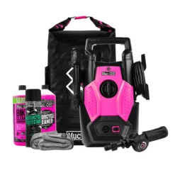Muc-Off Hogedrukreiniger Moto Set - Zwart/roze